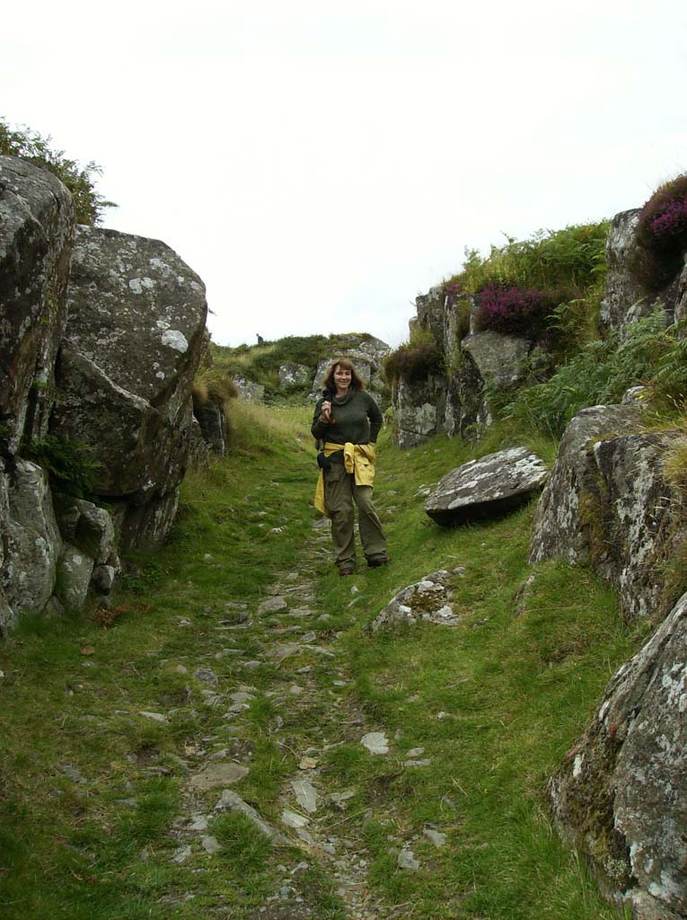 Rachael walking a trail in Scotland